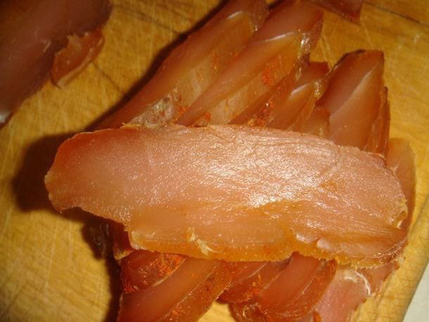 Сушеные ломтики из мяса индейки